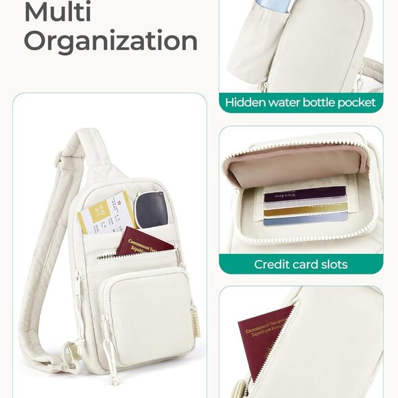 Crossbody Sling Bags for Women, Small Crossbody Purse Fanny Packs with Adjustabl - Picture 4 of 6